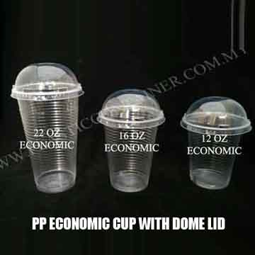 pp cup with dome lid