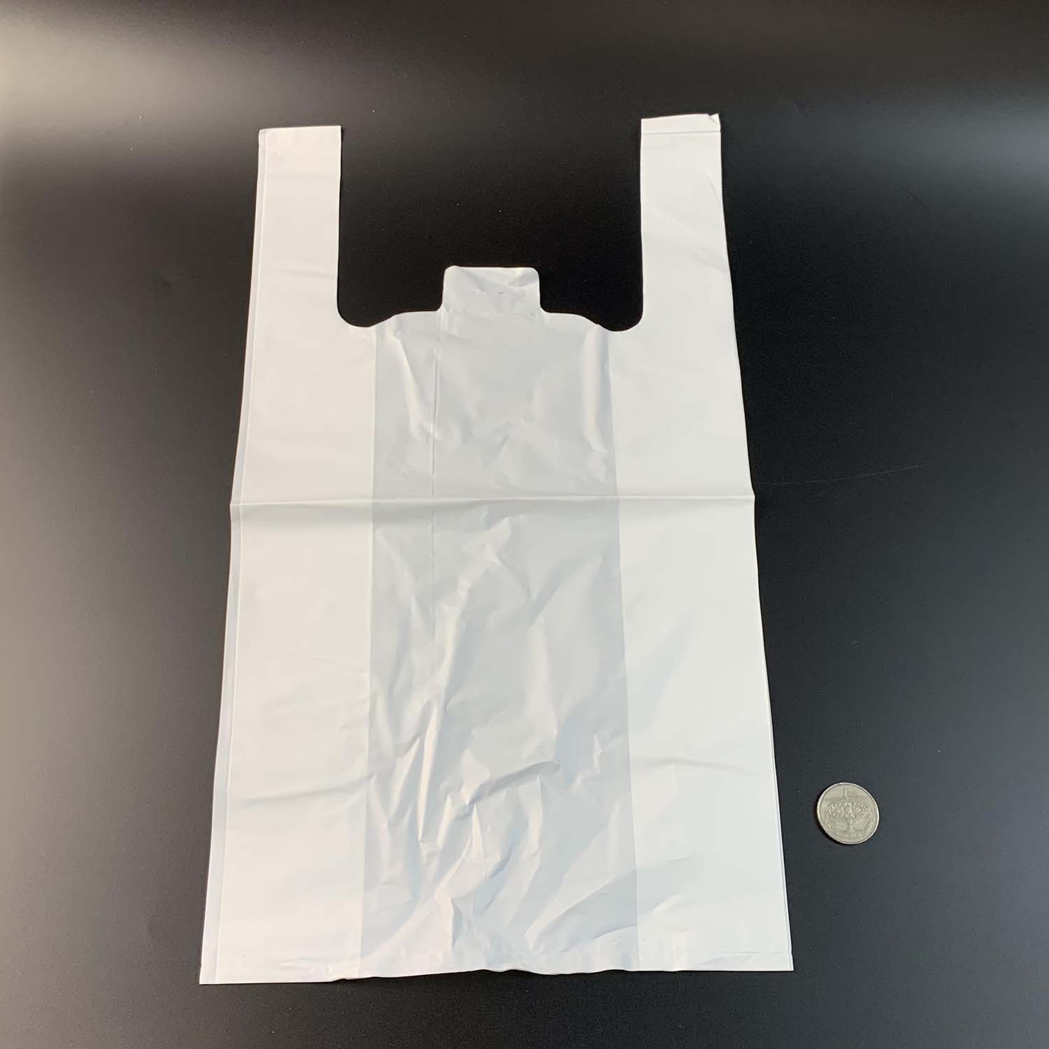 White Plastic Checkout Bags 250x500mm - 1000 bags | QIS Packaging
